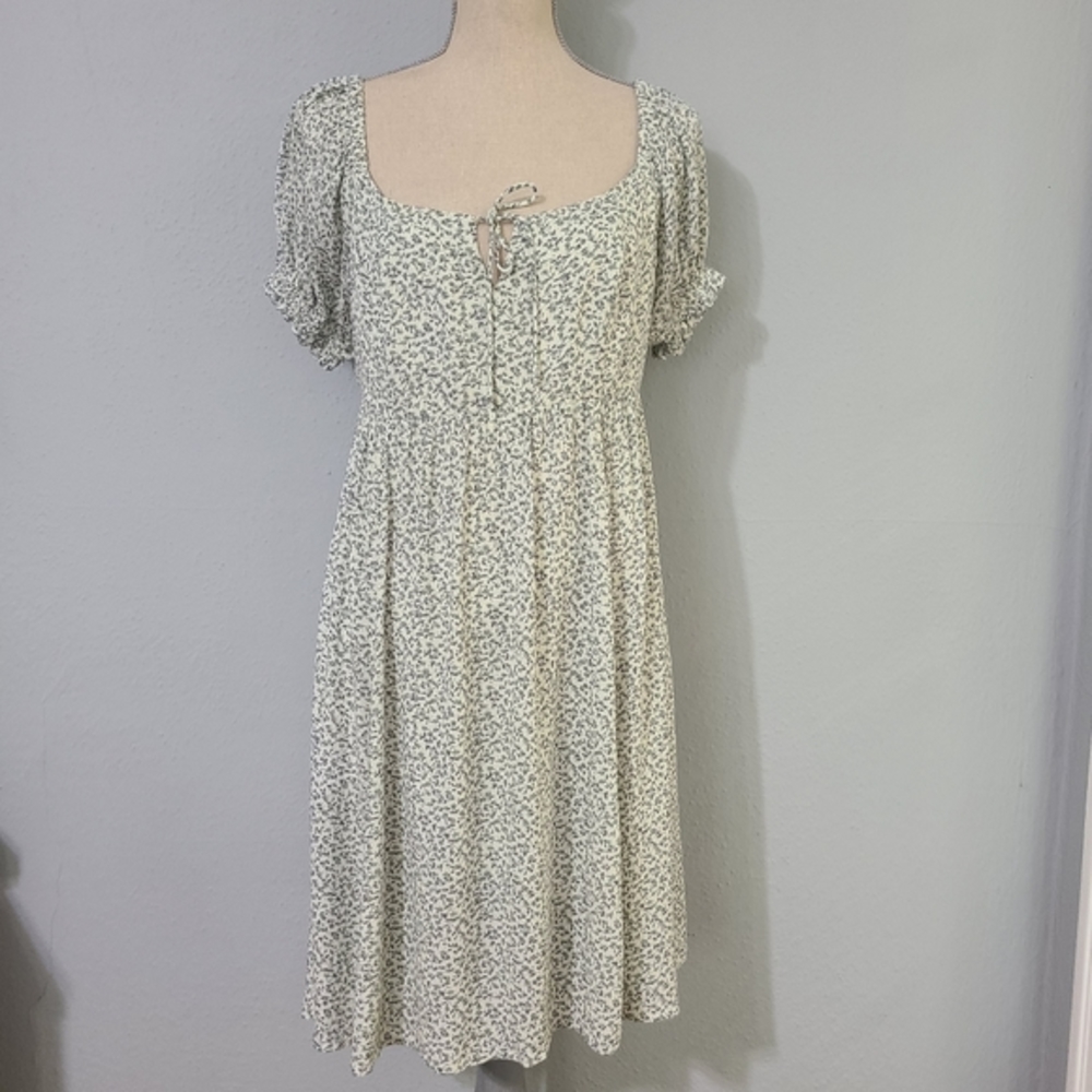 Hem & Thread Eden Puff‎ Sleeve Mini Dress Large